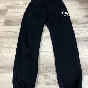Nike Kids Black Sweatpants with White Logo